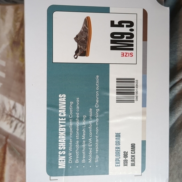 Xtratuf sharkbyte canvas black camo slip on shoes size 9.5 - Picture 6 of 7